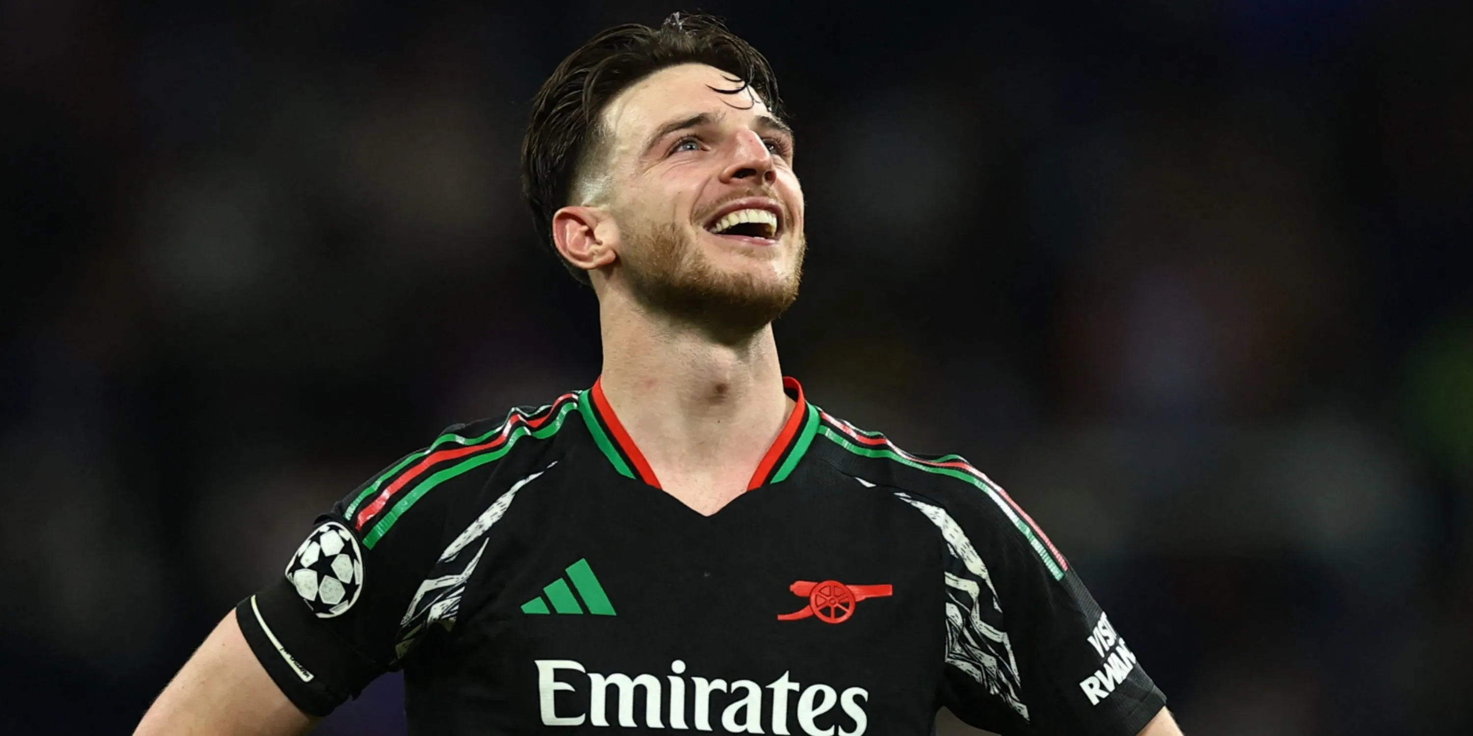 Declan Rice ăn mừng bàn thắng cho Arsenal, thể hiện vai trò quan trọng