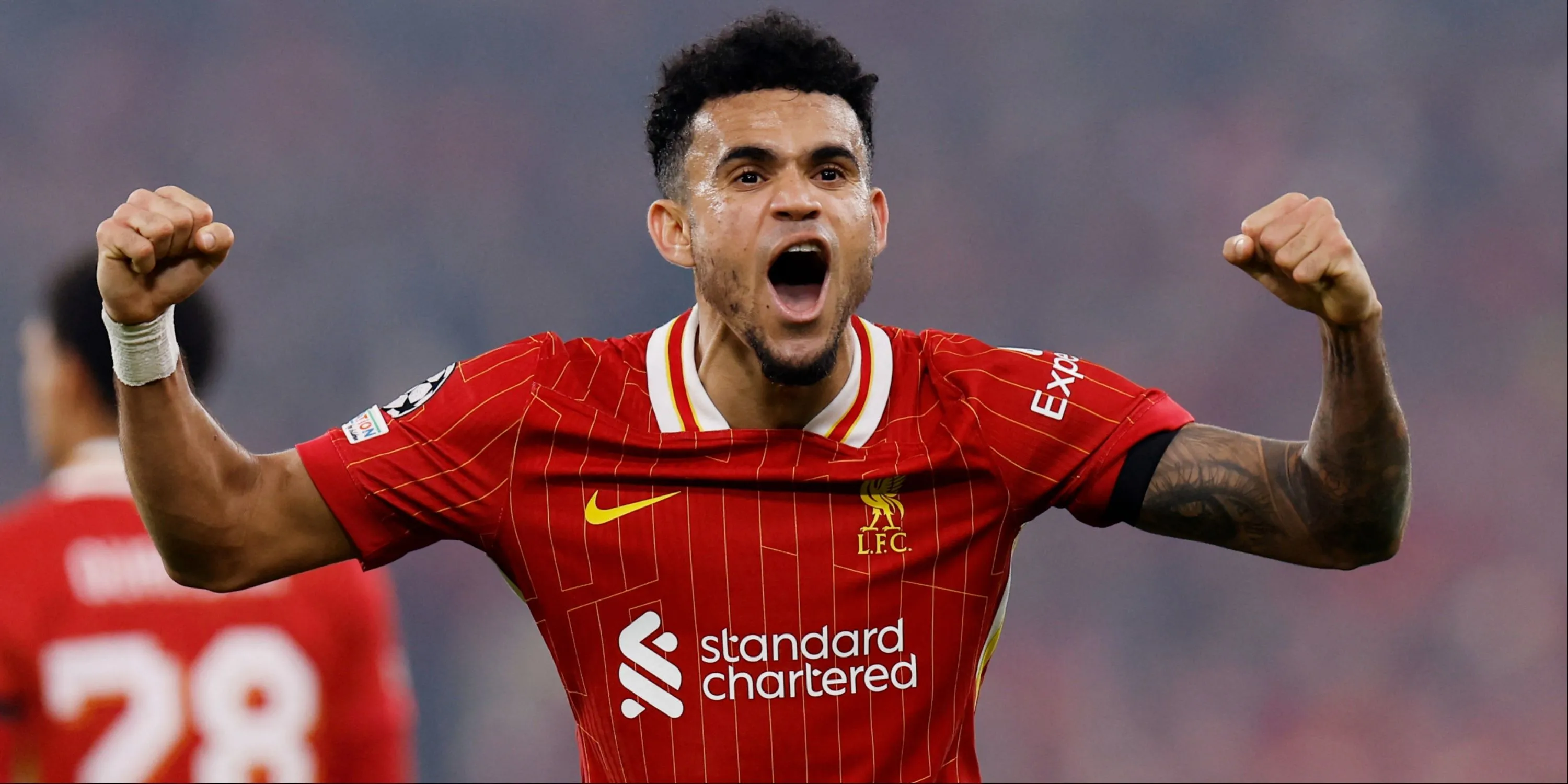 Tiền đạo Luis Diaz của Liverpool ăn mừng bàn thắng