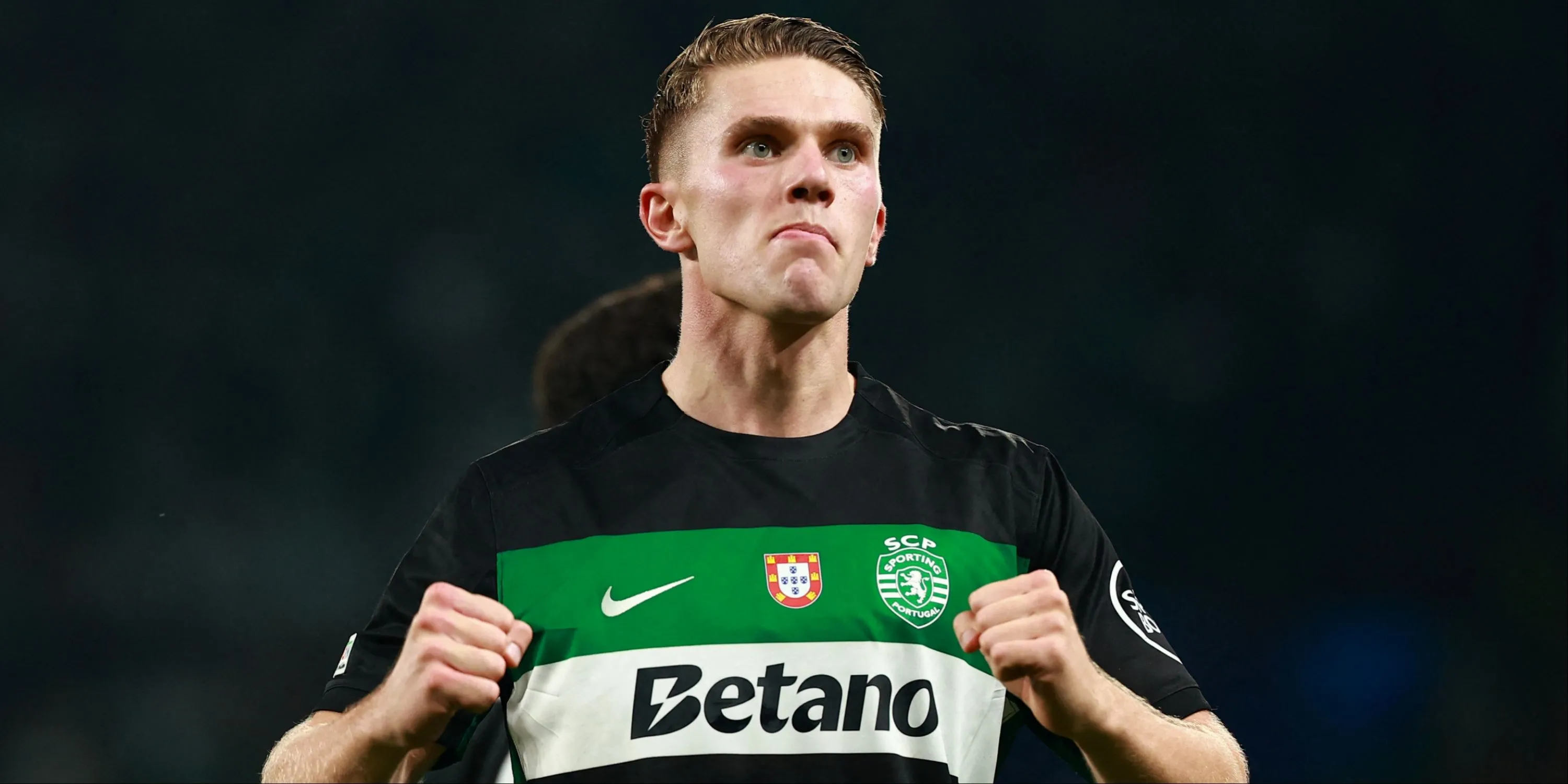 Viktor Gyokeres trong màu áo Sporting CP tại đấu trường Champions League