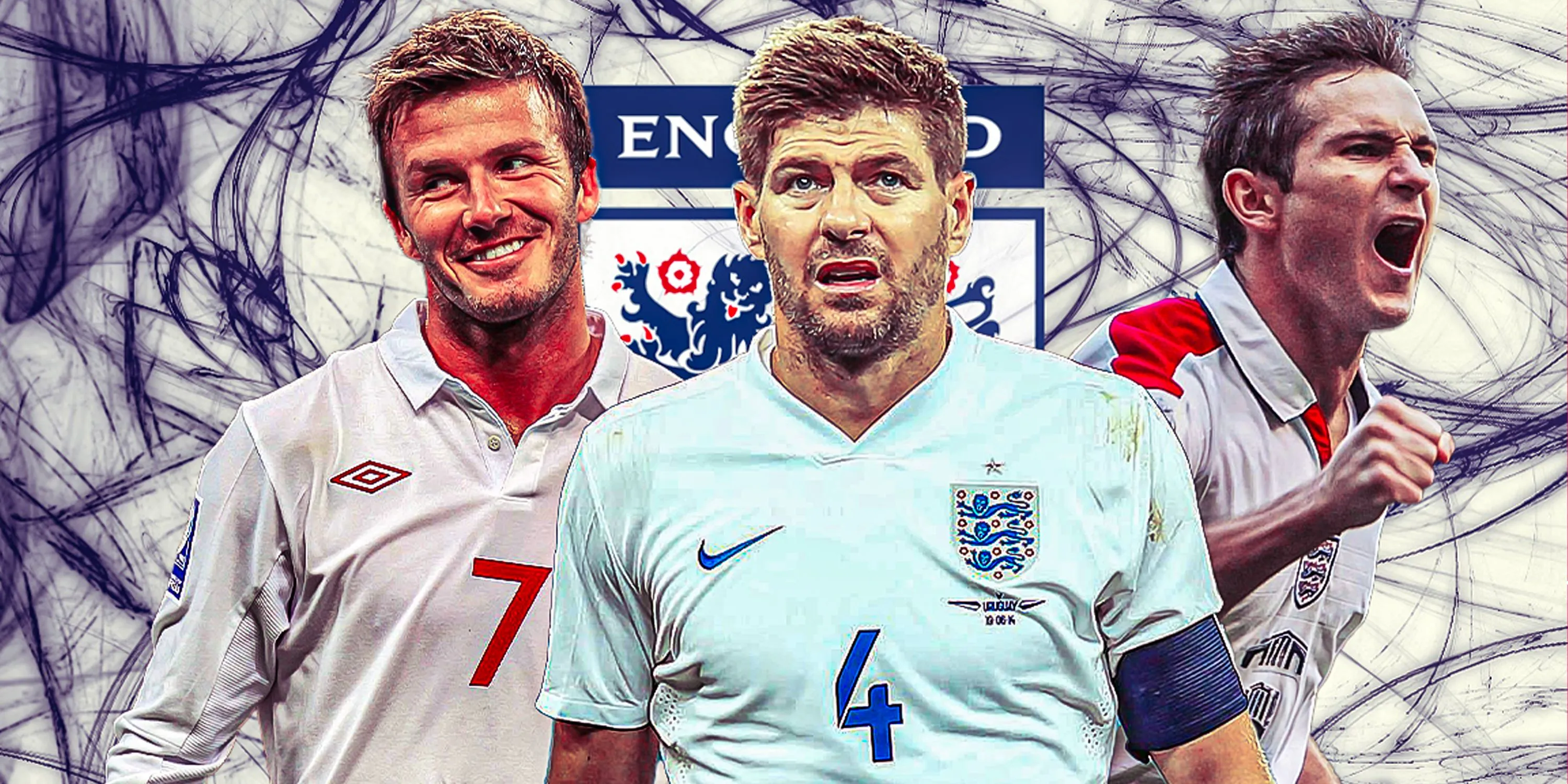 Ba huyền thoại bóng đá Anh Steven Gerrard, David Beckham và Frank Lampard
