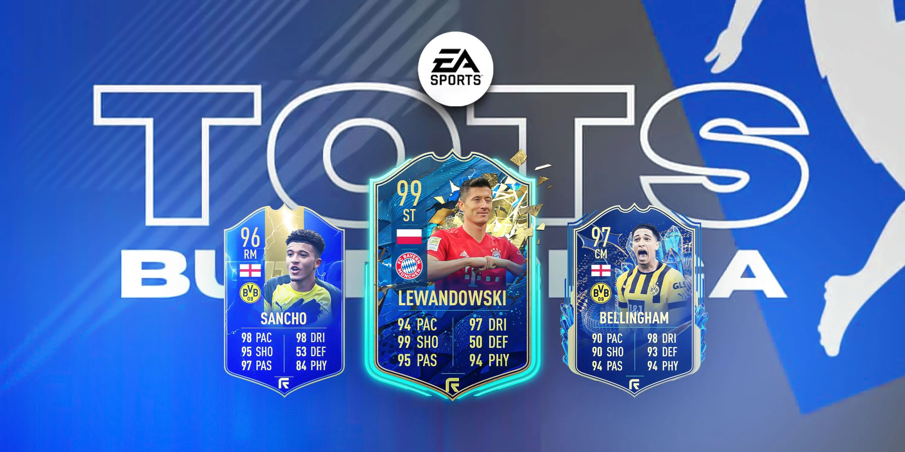 Các thẻ TOTS Bundesliga nổi bật của Bellingham, Reus và Lewandowski trong EA Sports FC