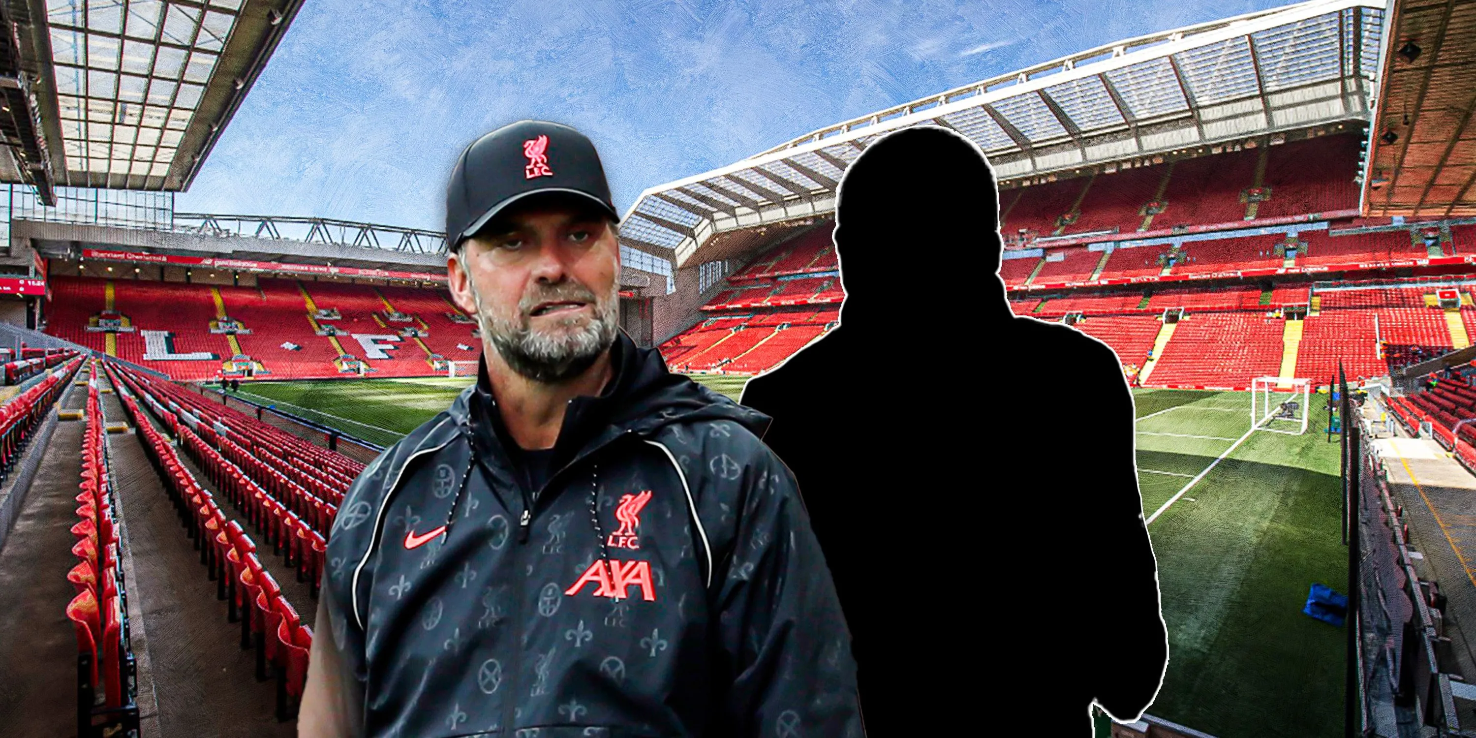 Hình ảnh tượng trưng về Ousmane Dembele và HLV Jurgen Klopp, gợi nhớ việc Dembele từng từ chối gia nhập Liverpool