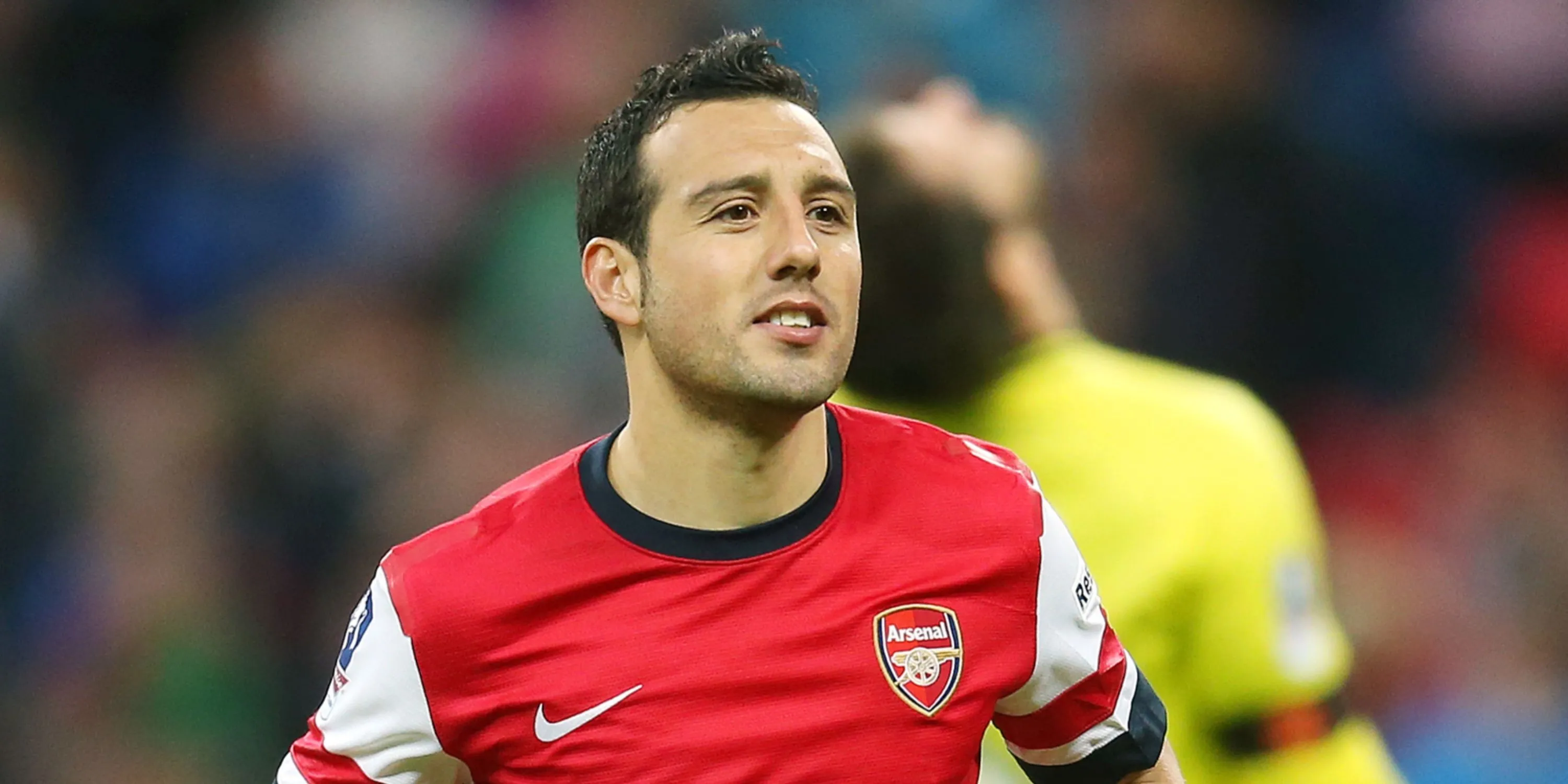 Tiền vệ Santi Cazorla ăn mừng bàn thắng trong màu áo Arsenal tại Premier League