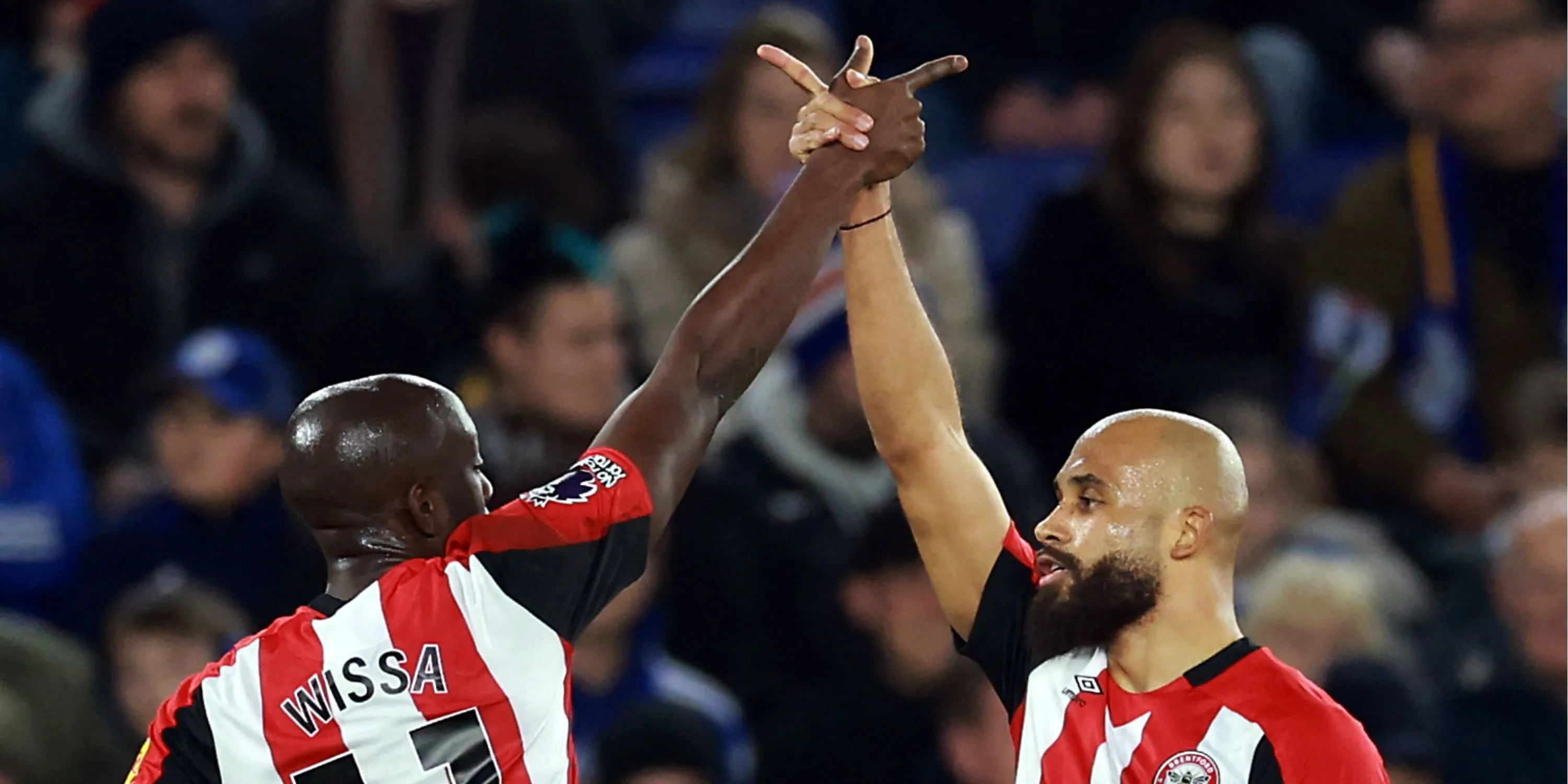 Bộ đôi tấn công Bryan Mbeumo và Yoane Wissa của Brentford